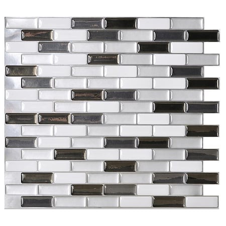 Smart Tiles Smart Tiles 9.1 in. W X 10.2 in. L Mosaic Vinyl Adhesive Wall Tile 4 pc SM1030-4